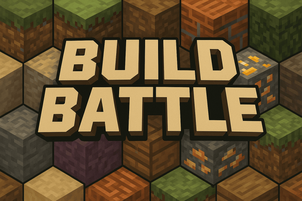 Imagem do modo BuildBattle (blocos e título).