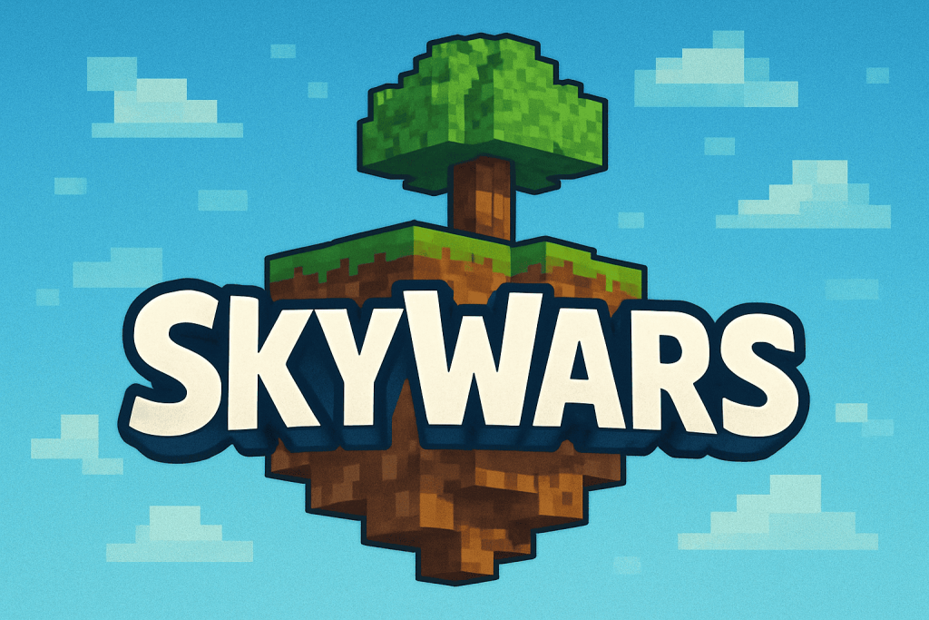 Imagem do modo SkyWars (ilha flutuante).