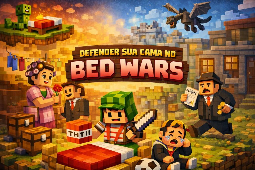 Defender sua cama no Bed Wars